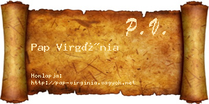 Pap Virgínia névjegykártya